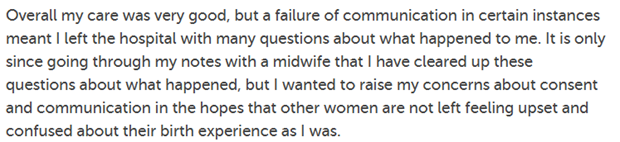 Excerpt from author story about NHS Lothian service.