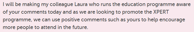 Excerpt from staff response