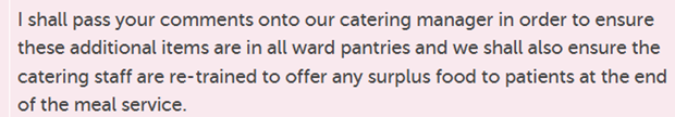 Change made as result of feedback in NHS Greater Glasgow &amp; Clyde