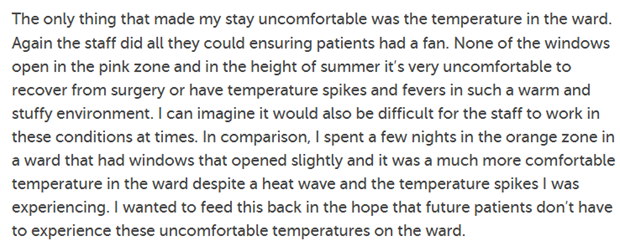 Excerpt from author story about NHS Grampian service.