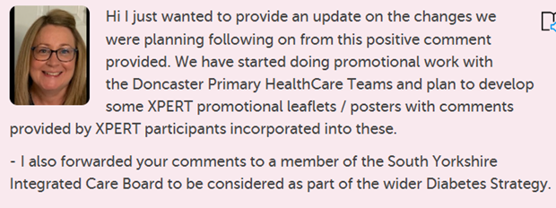 Excerpt from staff response