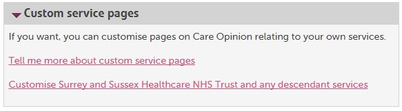Start customising your service pages here